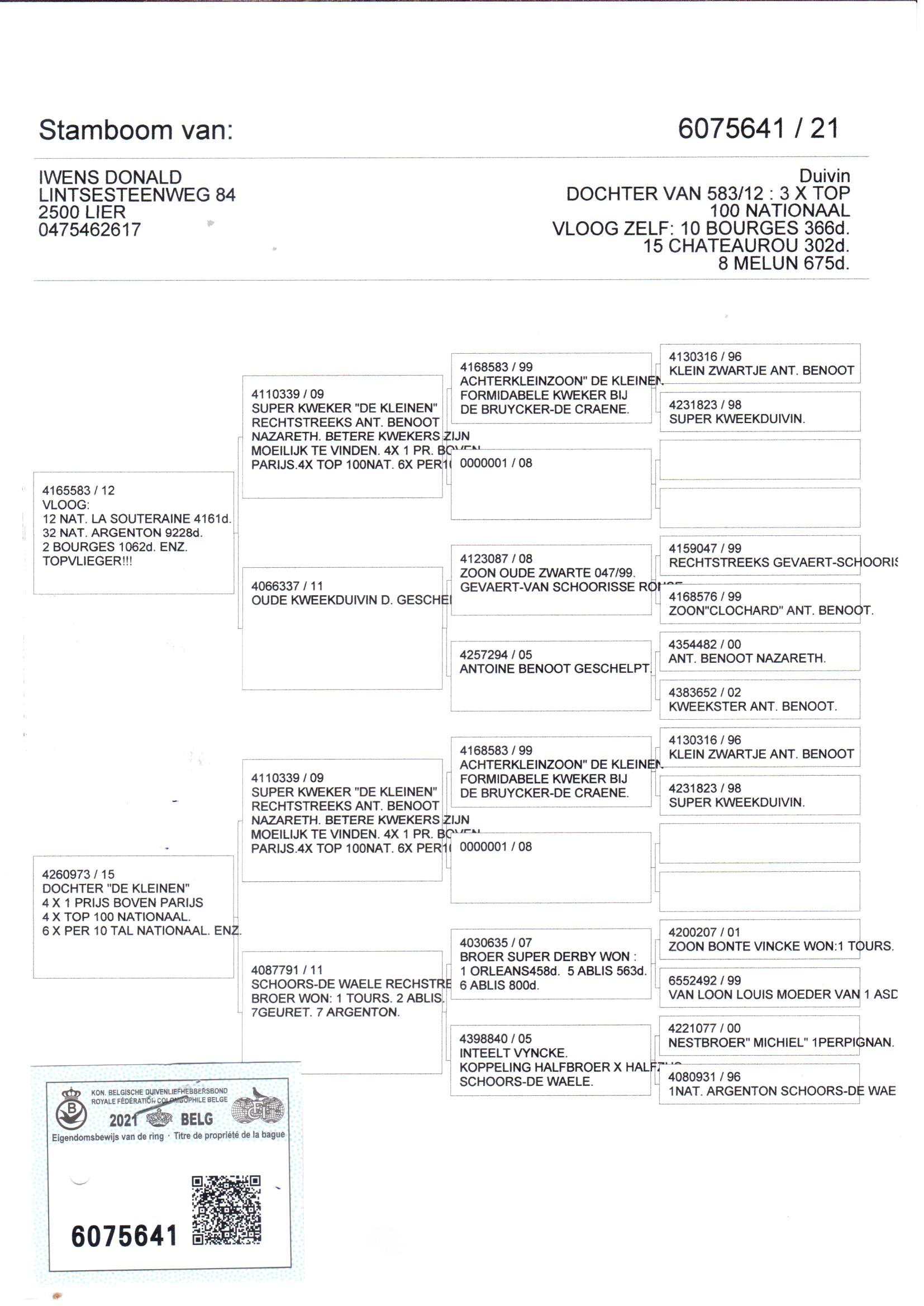 pedigree De 641