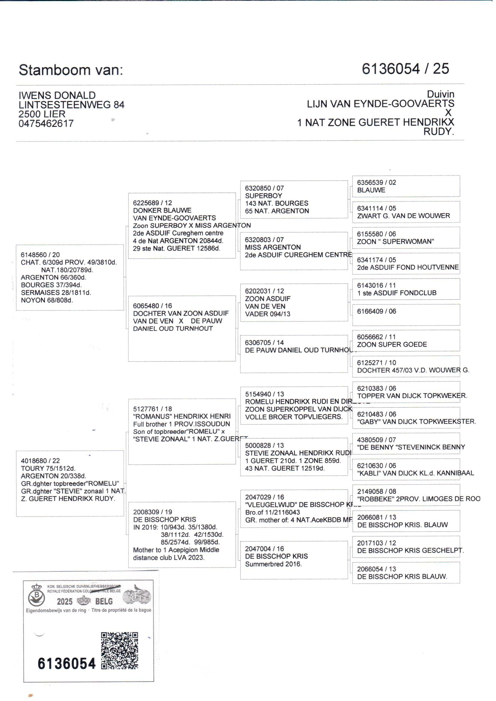 pedigree De 054