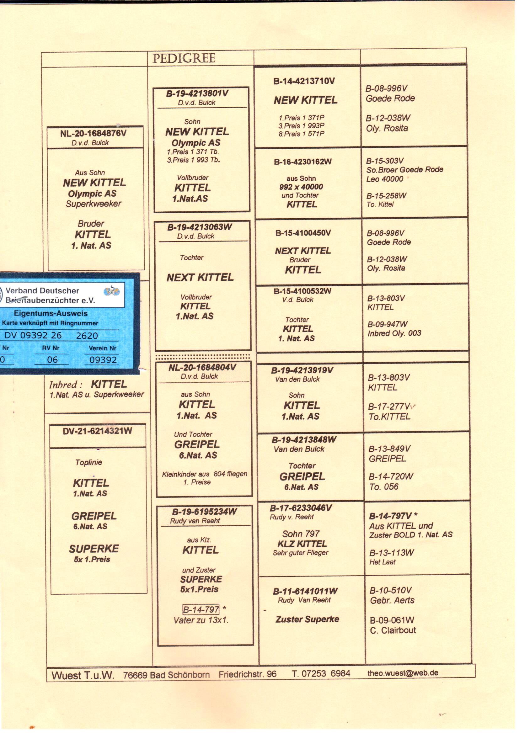 pedigree De 2620