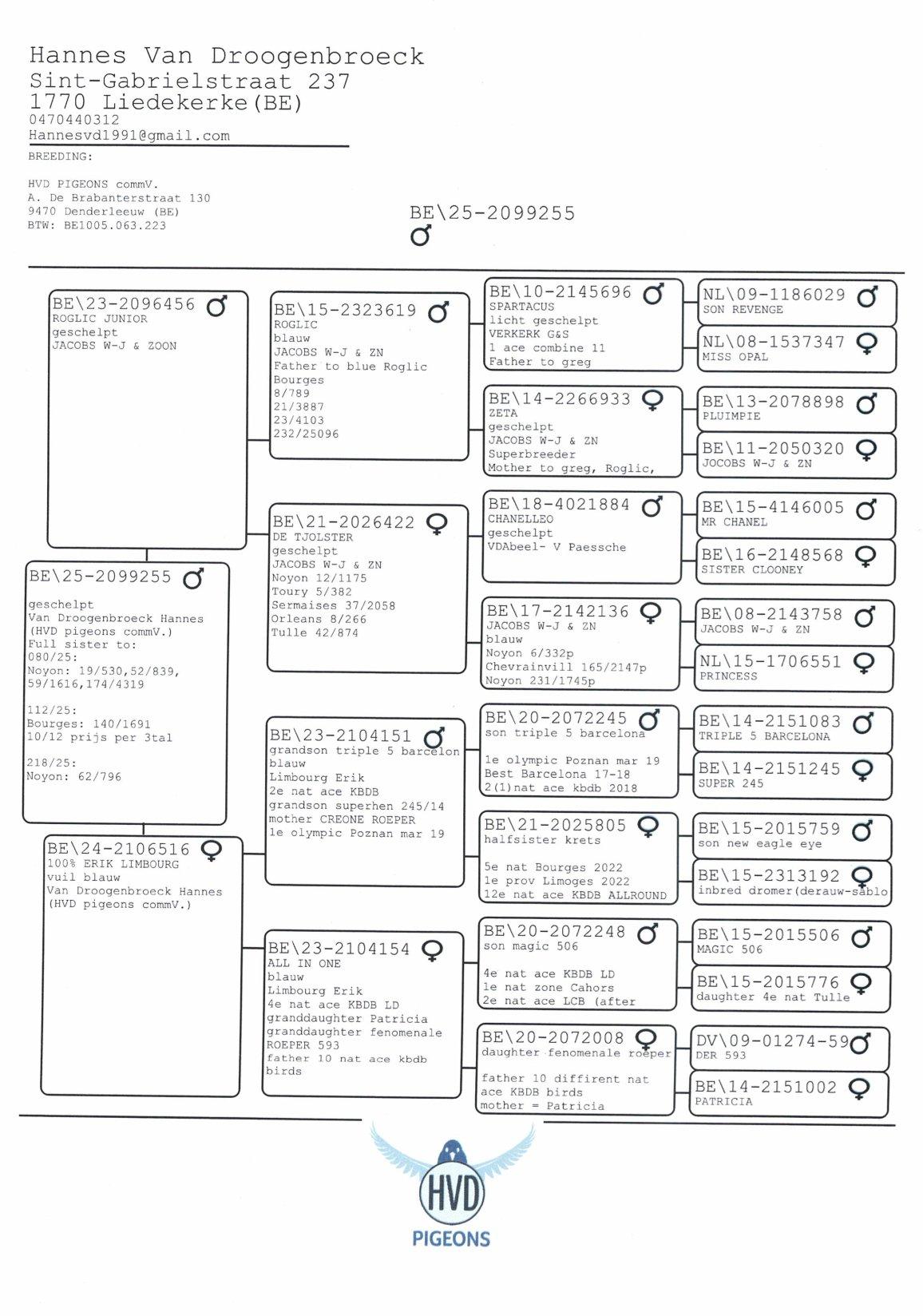 pedigree De 255