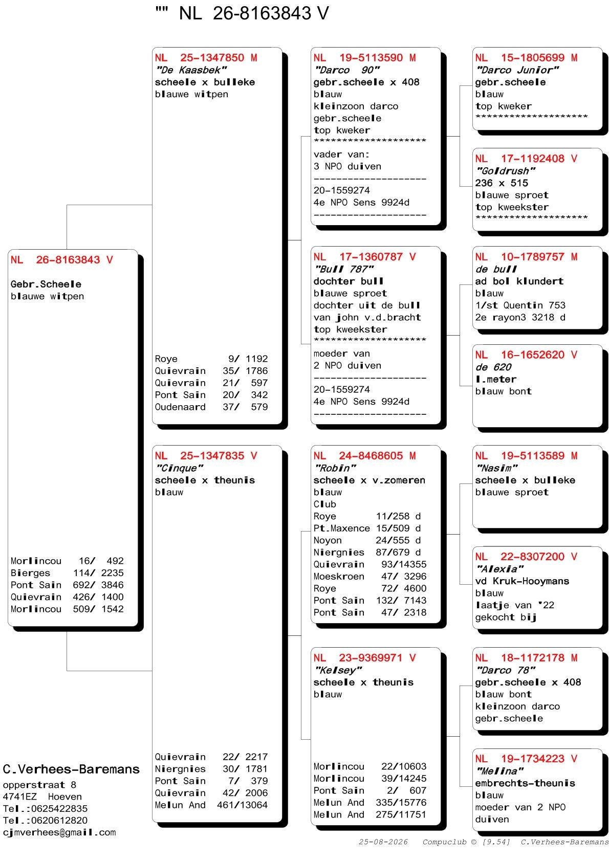 pedigree Verhees 843