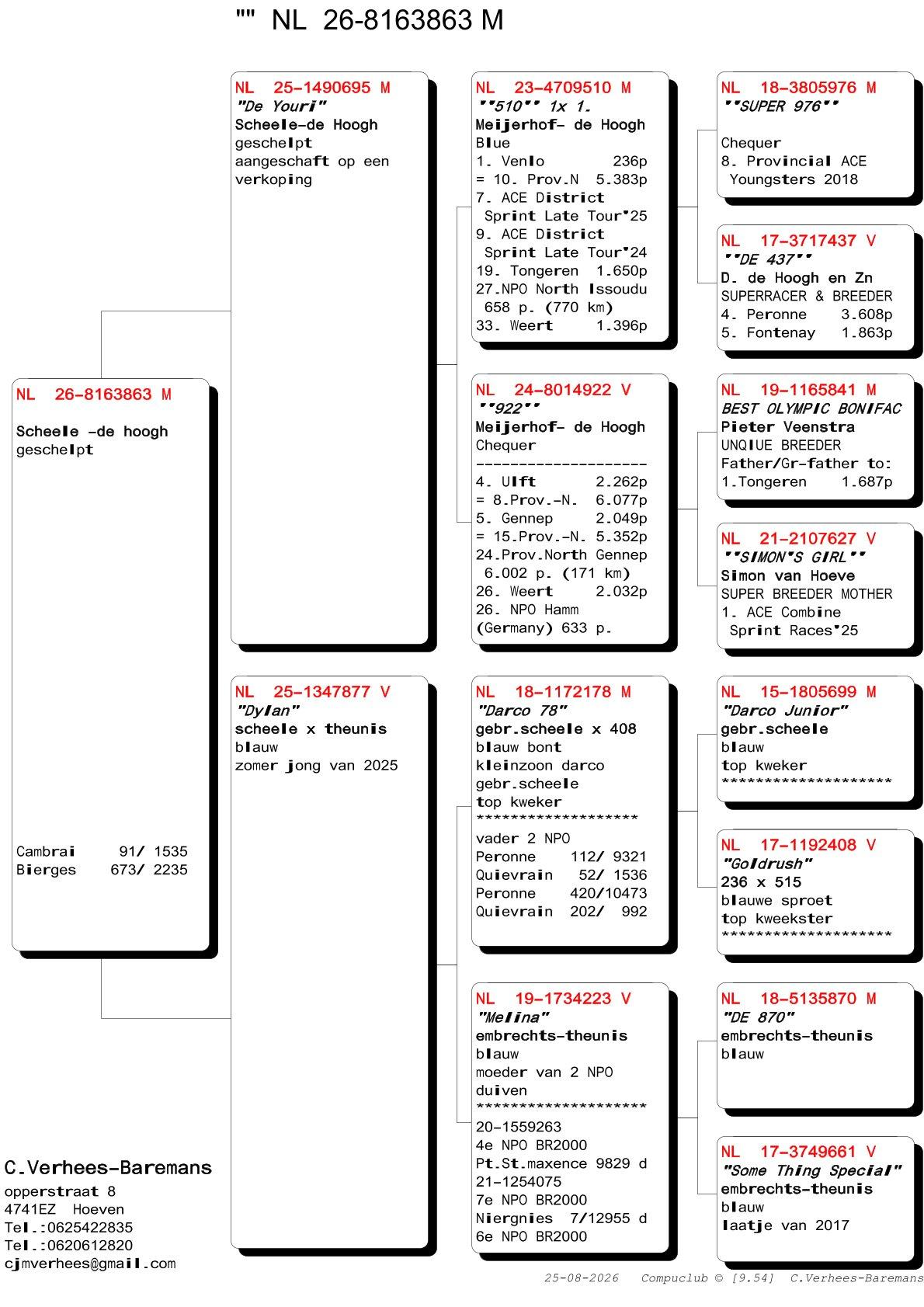 pedigree Verhees 863