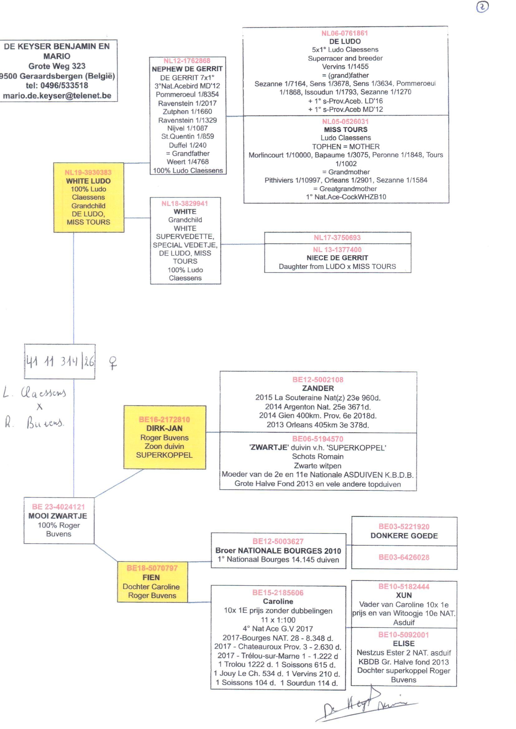 pedigree De Keyser 314