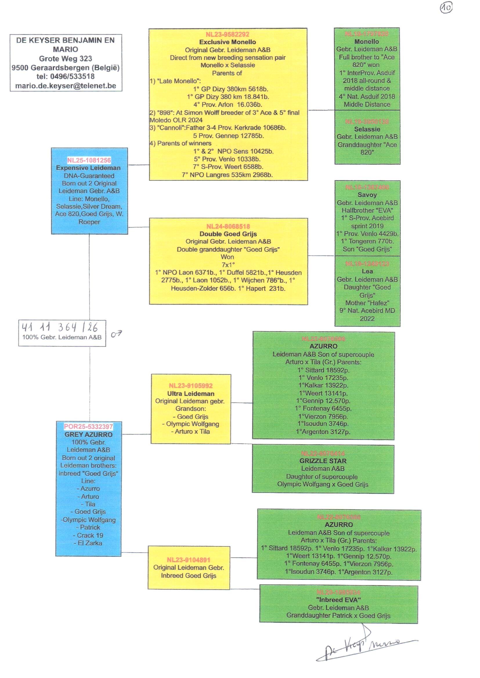 pedigree De Keyser 364