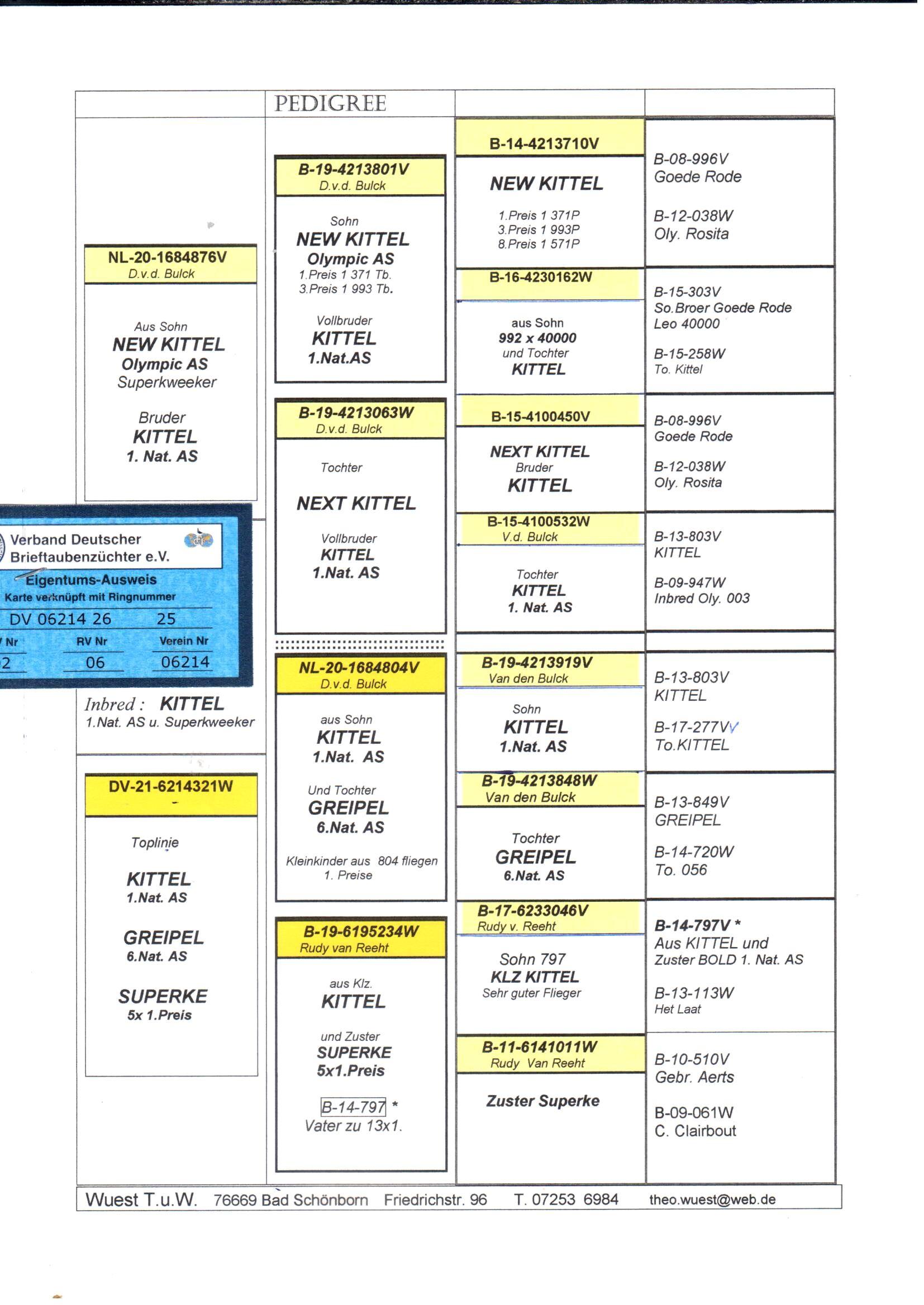 pedigree Wuest "25"